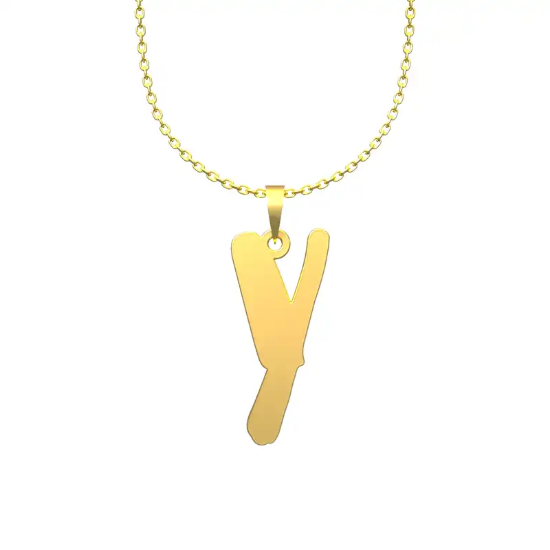 گردنبند طلا 18 عیار زنانه مدوپد مدل حرف Y کد H3-1-1066