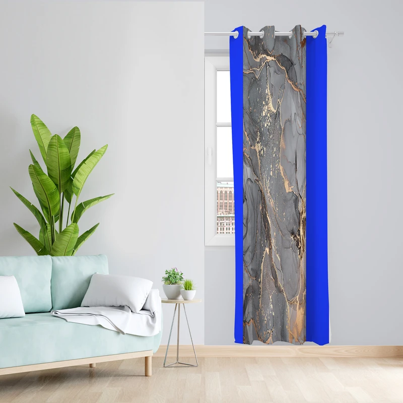 پرده طرح سنگی مدل مخمل پانچی کد 4216 (22) z سایز 140x200 سانتی متر