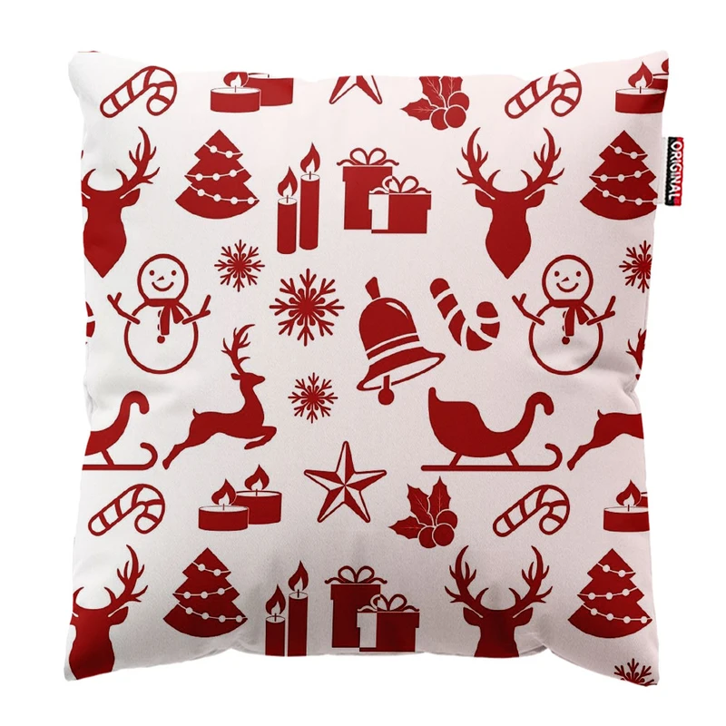 کوسن پاد آفرین طرح کریسمس کد 2680 سایز 30*30 سانتی متر