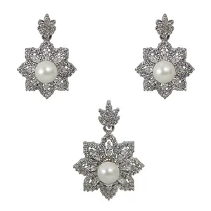 نیم ست نقره زنانه کد 66371