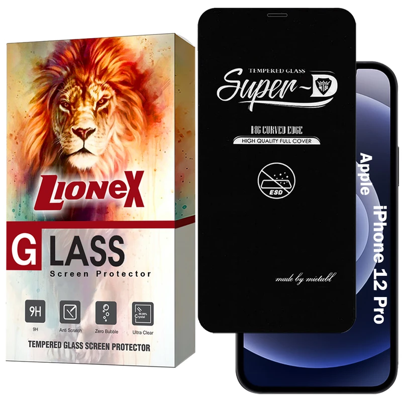 محافظ صفحه نمایش لایونکس مدل SUPERDNL مناسب برای گوشی موبایل اپل iPhone 12 Pro