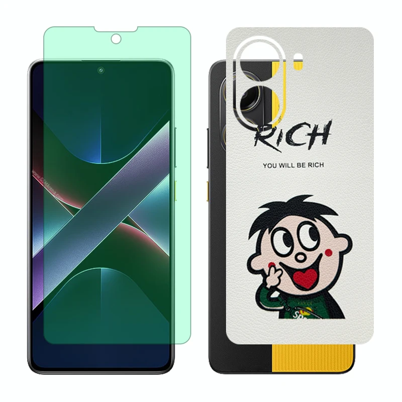 محافظ صفحه نمایش گرین لایت گلس مدل Together مناسب برای گوشی موبایل شیائومی Poco X7 Pro به همراه برچسب پوششی