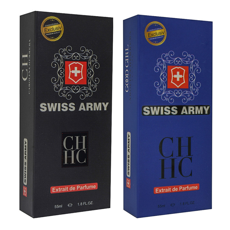ادوپرفیوم زنانه سوئیس آرمی مدل گود گرل حجم 55 میلی لیتر به همراه ادوپرفیوم مردانه کارولینا هررا سی اچ