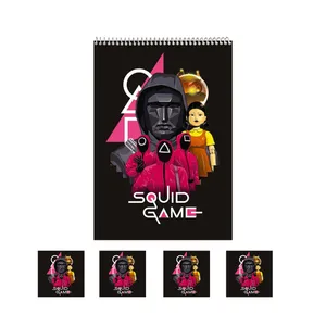دفتر نقاشی 50 برگ مدل اسکویید گیم کد 02 به همراه برچسب مجموعه 5 عددی