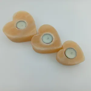 جاشمعی سنگی مدل heart03 مجموعه 3 عددی