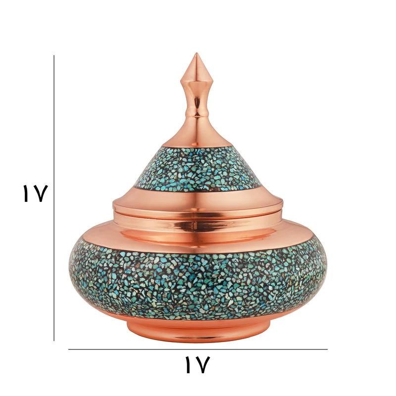 عکس شماره 3 : قندان فیروزه کوبی مدل سفینه کد 25