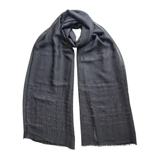 شال زنانه مدل نخی تابستانی حاشیه ساده طبیعت و جنگل کد 27