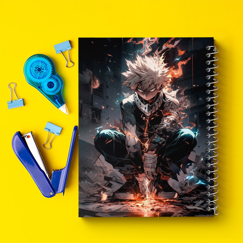 دفتر مشق 100 برگ خندالو طرح انیمه آکادمی قهرمان من کد F2838