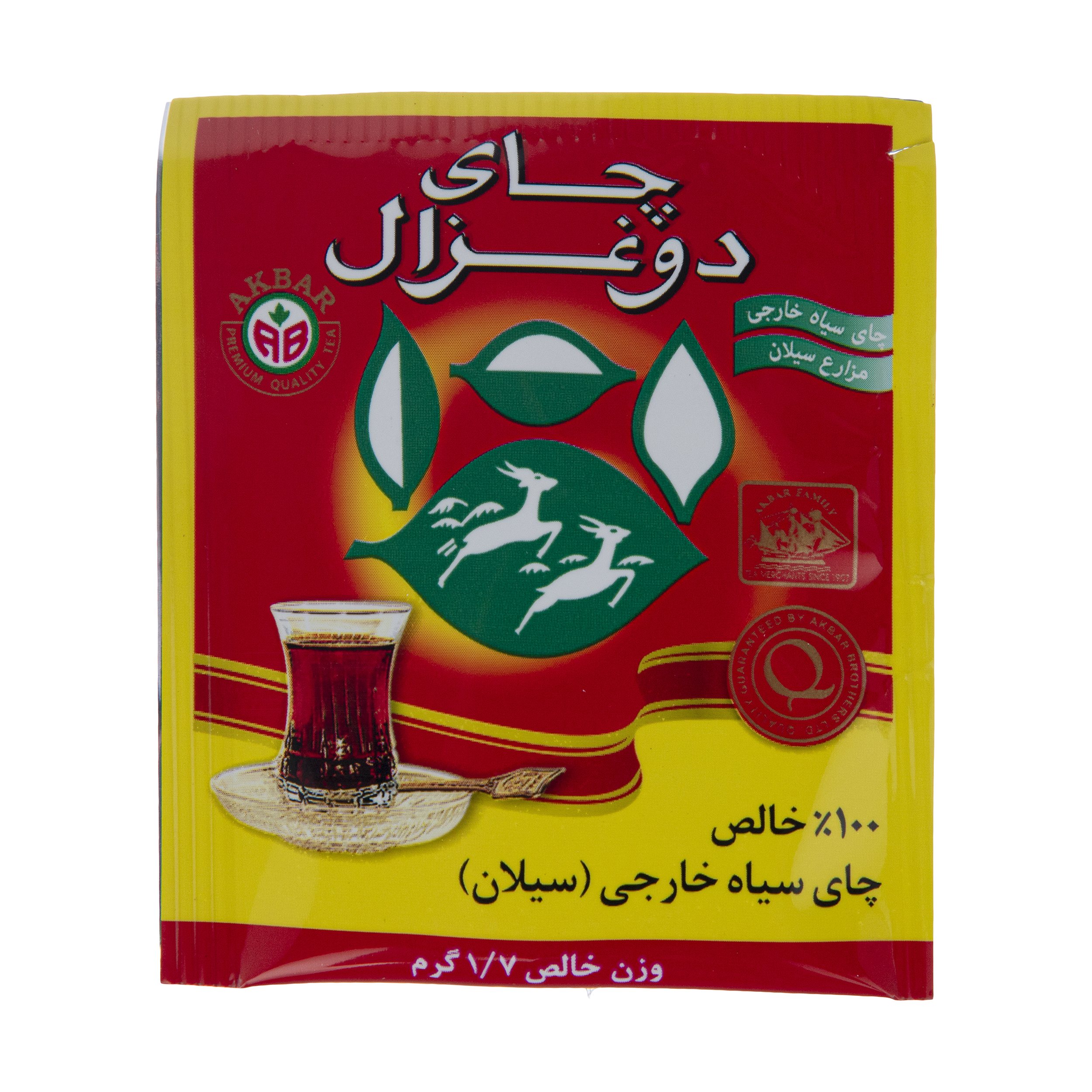 چای سیاه کیسه ای دوغزال - 1.7 گرم بسته 500 عددی 