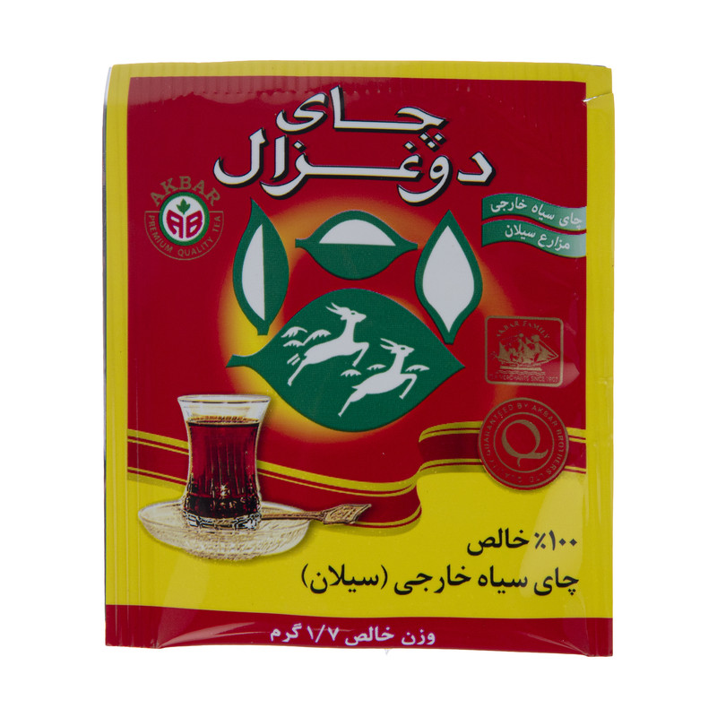 چای سیاه کیسه ای دوغزال - 1.7 گرم بسته 500 عددی 