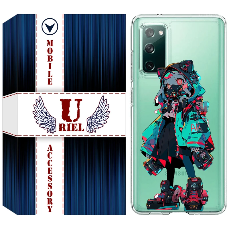 کاور یوریل قاب مدل Clear کد 58 طرح دخترگربه ای مناسب برای گوشی موبایل سامسونگ Galaxy S20 FE