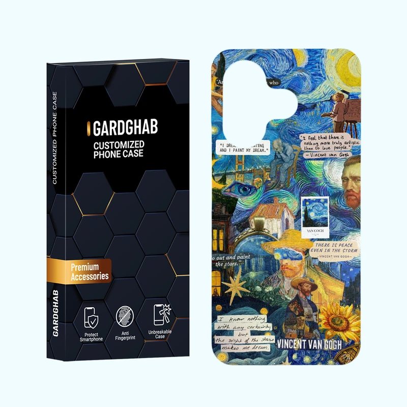 کاور گارد قاب مدل هنری مناسب برای گوشی موبایل شیائومی Redmi 13 4G / 5G