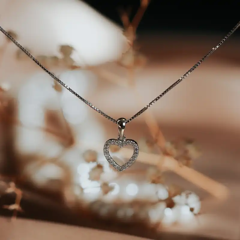 آویز گردنبند نقره زنانه جی تی ای مدل قلب