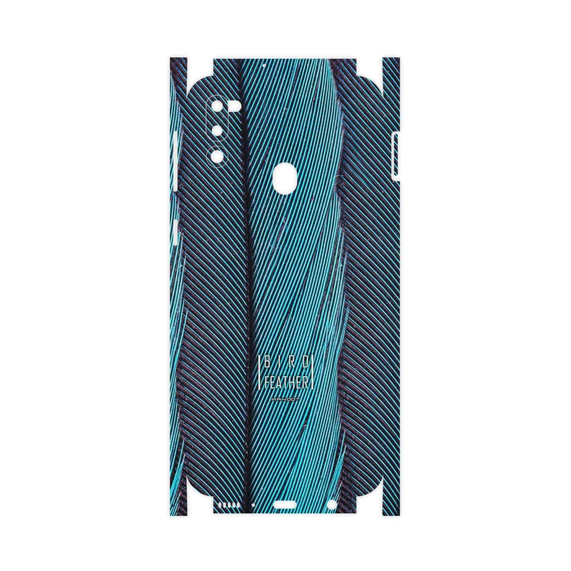 برچسب پوششی ماهوت مدل Turquoise feathers-FullSkin مناسب برای گوشی موبایل سامسونگ Galaxy M21 (2021) Edition
