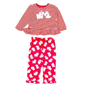 ست تی شرت و شلوار دخترانه لیتل می مدل سگ های خندان