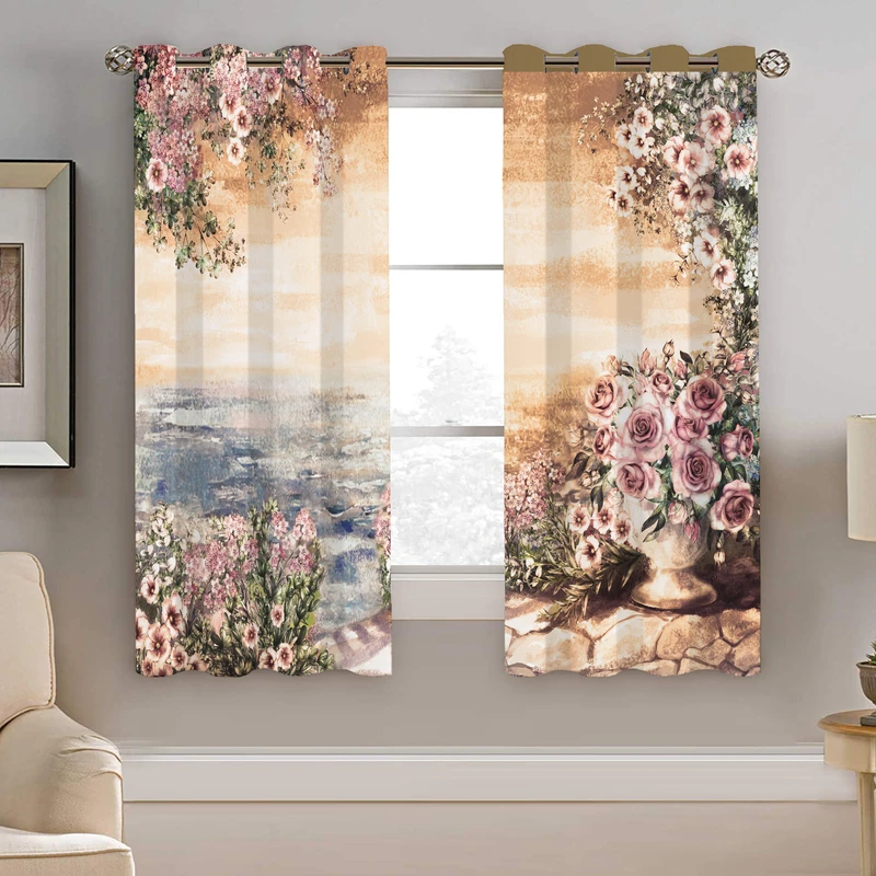 پرده نیروانا طرح گل سنتی مدل مخمل کد 8045 سایز 140×200 سانتی متر