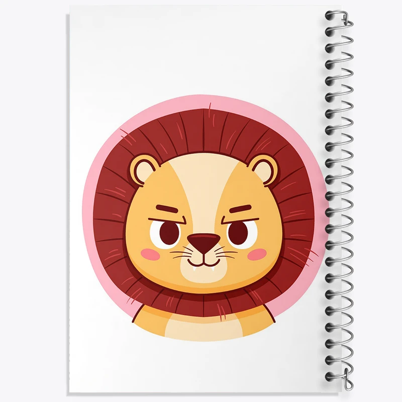 دفتر نقاشی 50 برگ خندالو طرح شیر حیوانات بامزه کد 37138