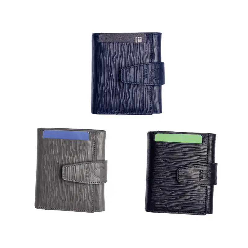 کیف پول اوال مدل W1 طرح درختی رنگ سرمه ای