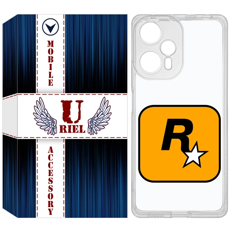 کاور یوریل مدل Clear کد 54 طرح راک استار مناسب برای گوشی موبایل شیائومی Poco F5