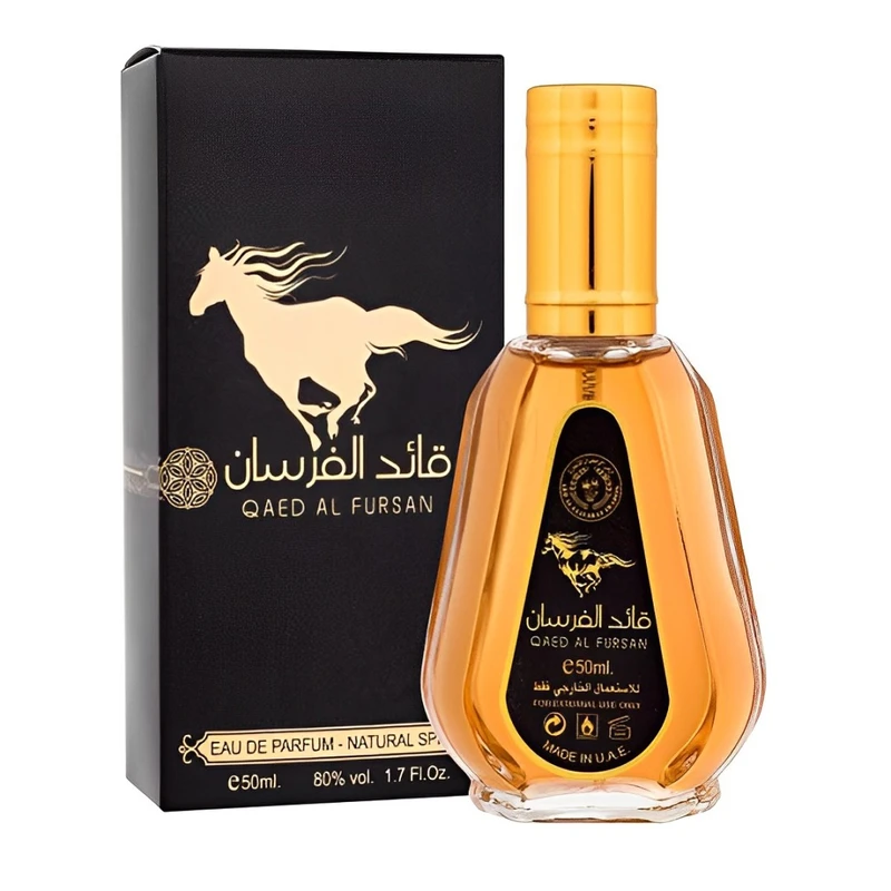 ادوپرفیوم ارض الزعفران للتجاره مدل قائد الفرسان با رایحه شیرین حجم 50 میلی‌لیتر