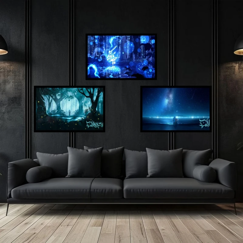 تابلو بکلیت طرح تصویر مذهبی امام زمان (عج) مدل B-bu3745 مجموعه 3 عددی