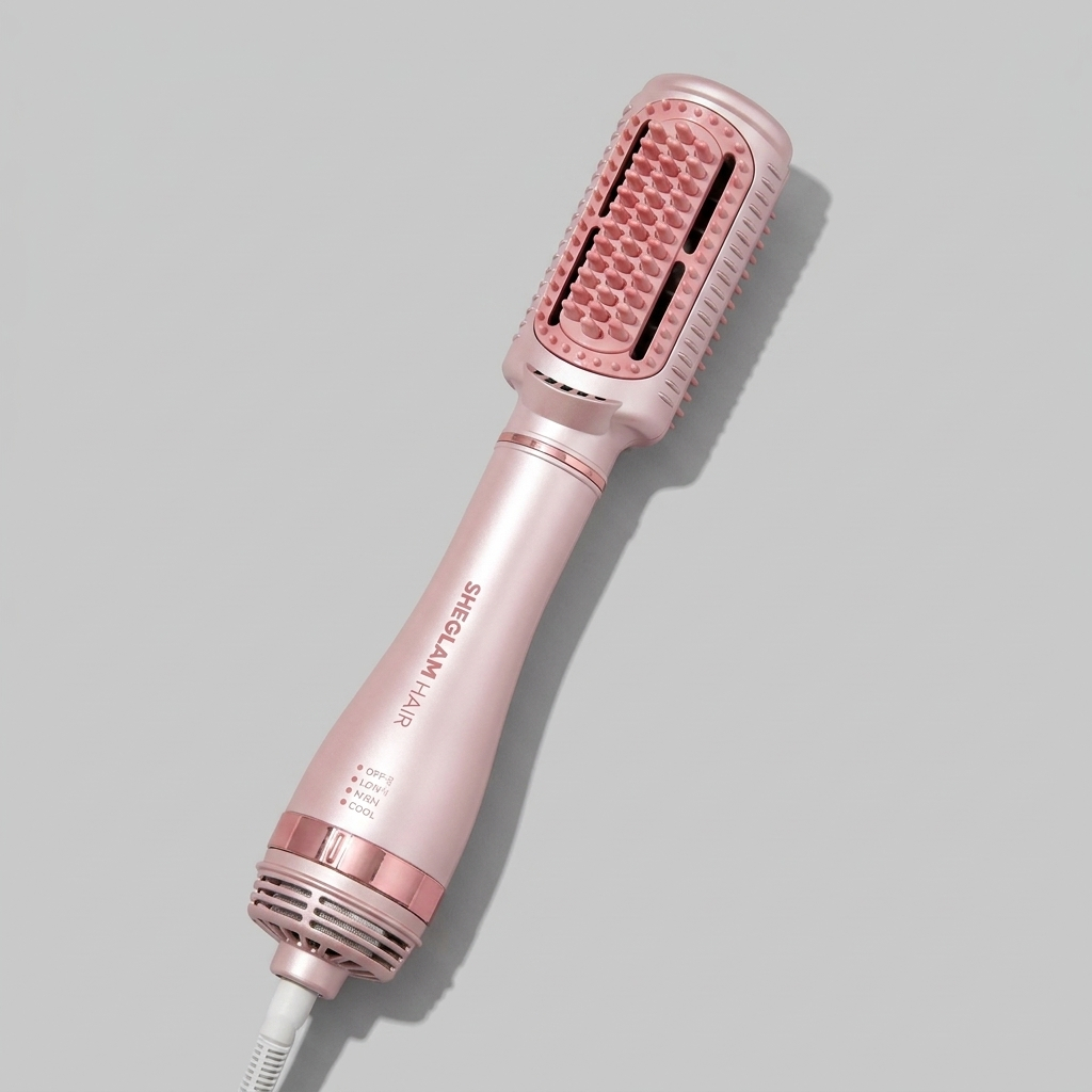 سشوار برس‌دار حالت‌دهنده شیگلم مدل Hot Air Straightening Brush، با موتور AC، توان 2200 وات، تنظیم دما در سه حالت، تنظیم سرعت در دو حالت، مناسب سفر و دارای سری دندانه‌دار حجم‌دهنده