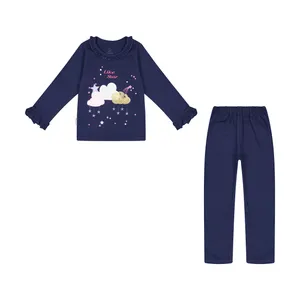 ست تی شرت آستین بلند و شلوار دخترانه آدمک مدل 2171279-59