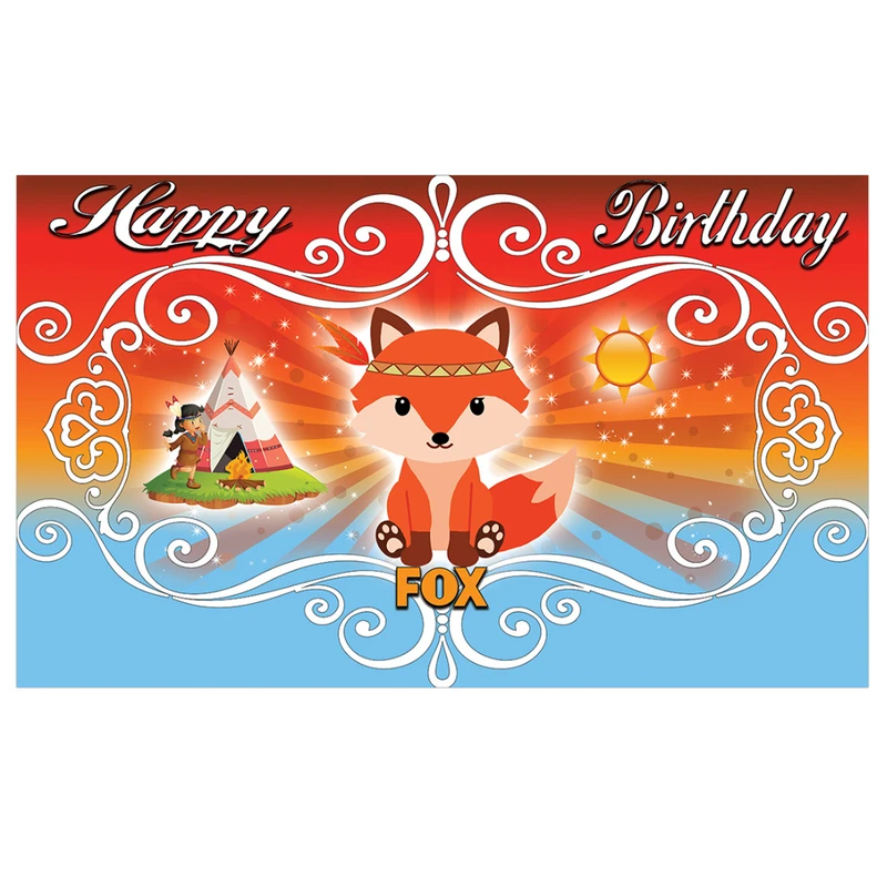 بنر تولد مسترتم طرح روباه پلاس