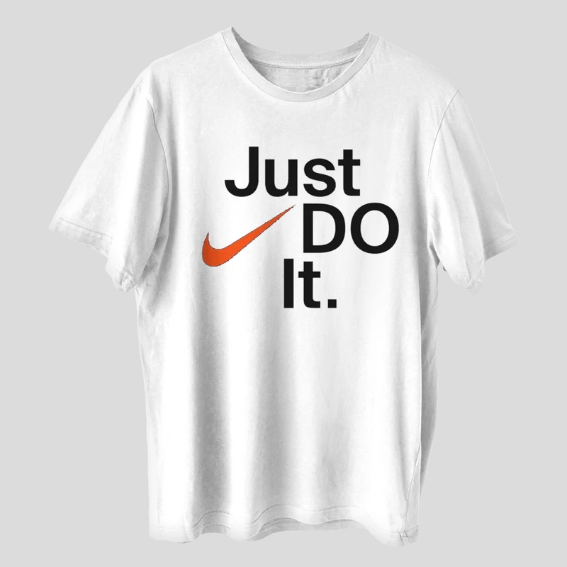 تی شرت آستین کوتاه مردانه مدل ساده فقط انجامش بده just di it کد mo220