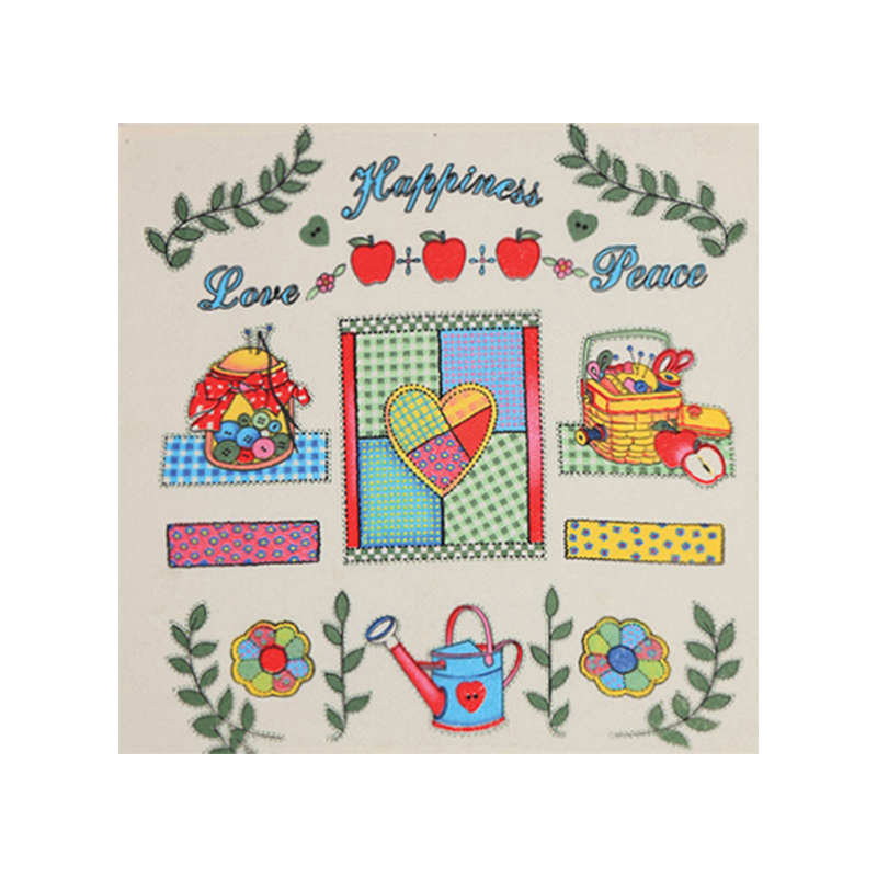  حوله آشپزخانه آکیپک مدل Happiness سایز 50x50 سانتی‌متر