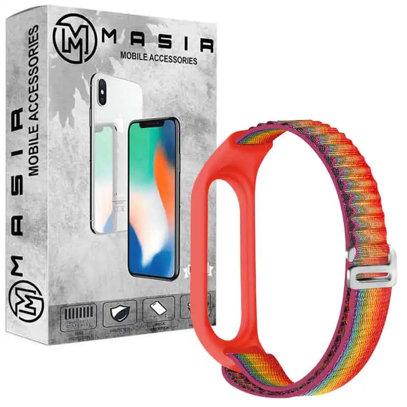 بند مسیر طرح رنگین کمون مدل LOOP ALPINE مناسب برای ساعت هوشمند شیائومی Mi band 7