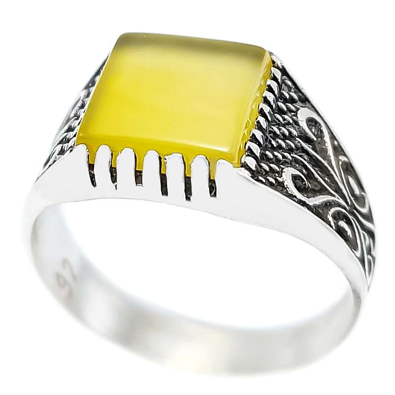 انگشتر نقره مردانه مدل شرف الشمس کد VA4667