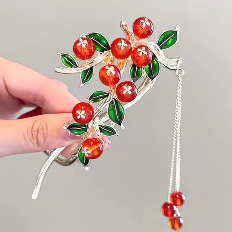 گیره مو زنانه مدل چفتی کرن‌بری کد brg 444