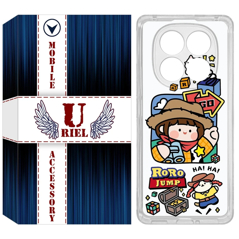 کاور یوریل مدل Clear کد 29 طرح دختر خوشحال مناسب برای گوشی موبایل شیائومی Redmi Note 14 Pro 4G / Poco X7