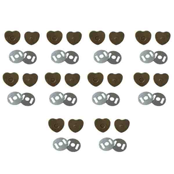 دکمه اهنربایی مدل قلبی کد Heart10x مجموعه 10 عددی