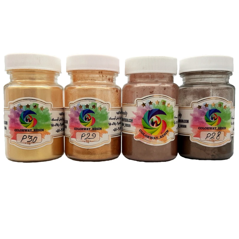 پودر رنگ رزین اپوکسی کالروی مدل تم کد S43 حجم 35 میلی لیتر بسته 4 عددی