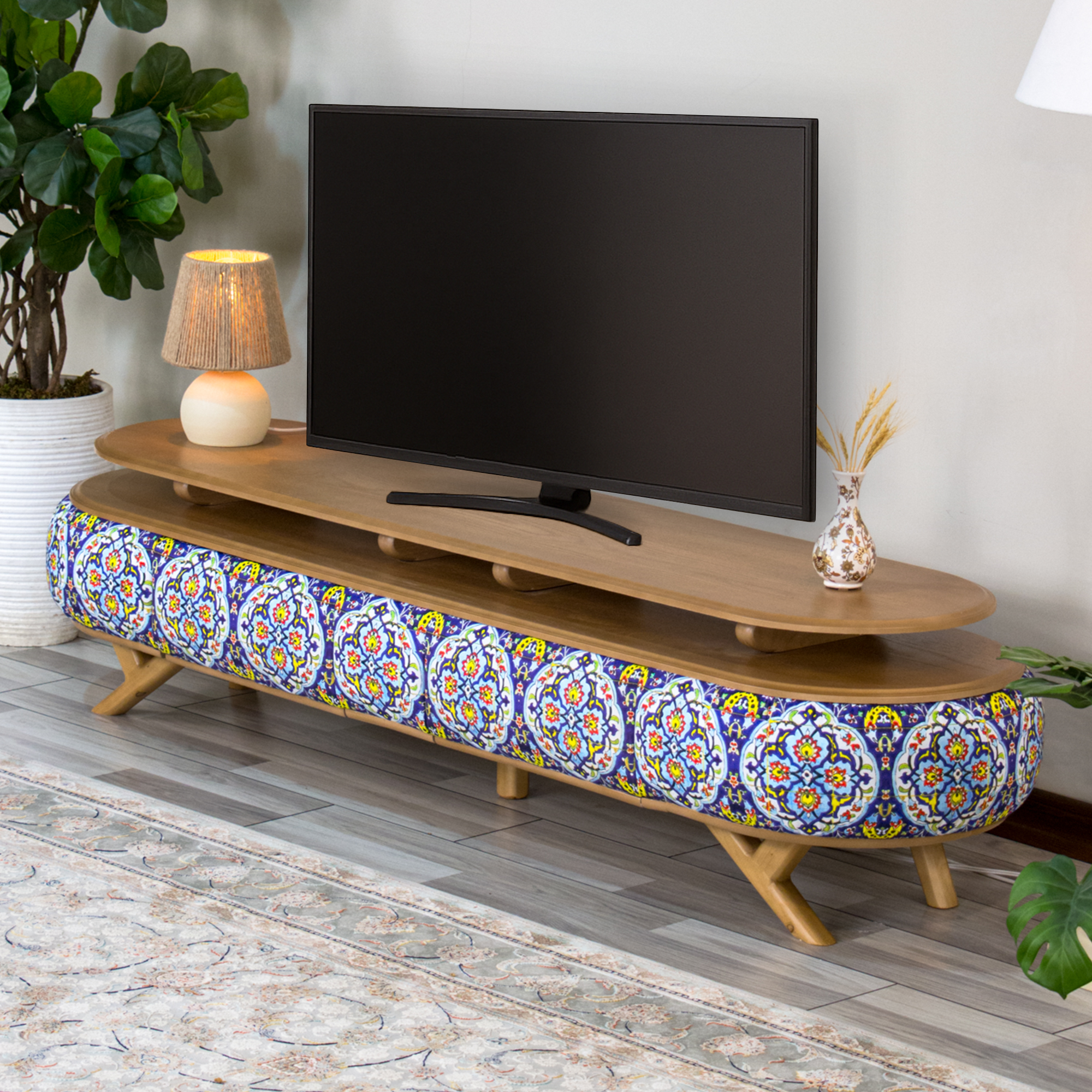 میز تلویزیون مدل پامنار 190 مناسب برای تلویزیون تا 75 اینچ