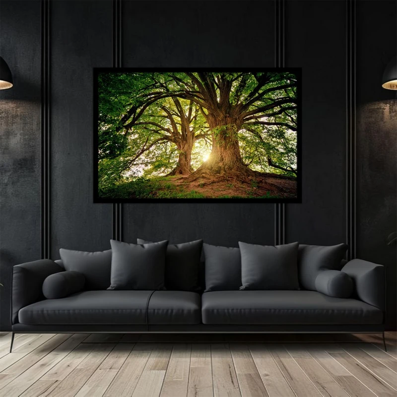 تابلو بکلیت طرح منظره طبیعت و درخت مدل B-bu5003