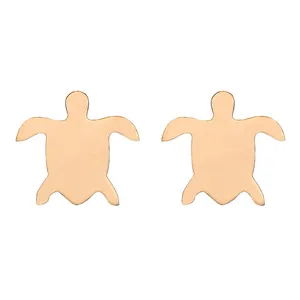 گوشواره طلا 18 عیار زنانه الن نار طرح لاک پشت مدل N5054