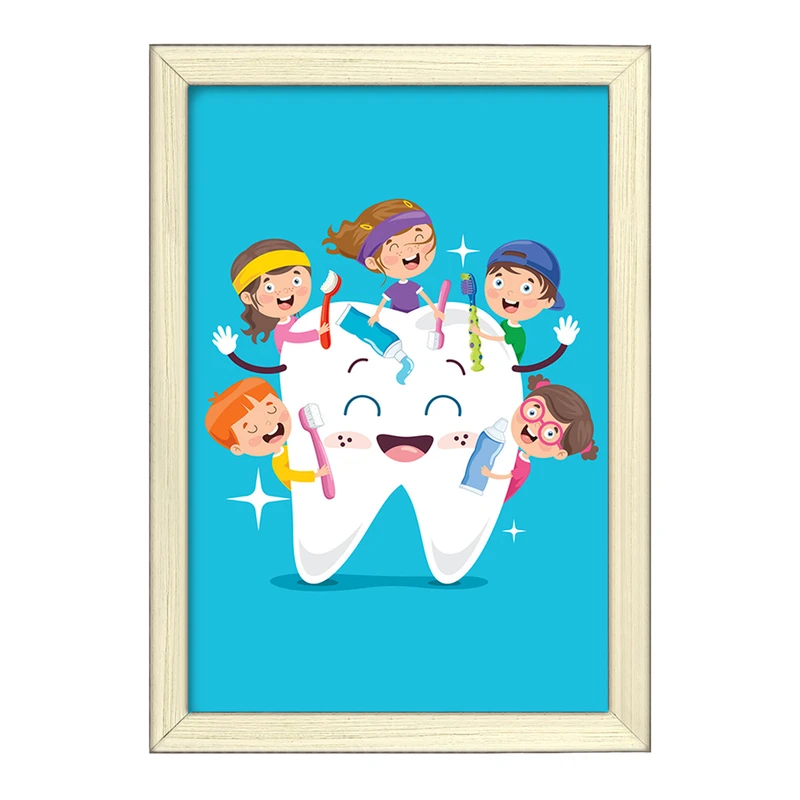 تابلو خندالو طرح دندان و دندانپزشکی کودکانه کد 27785