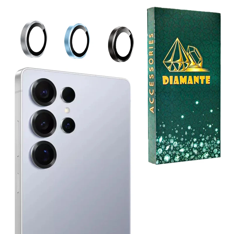 محافظ لنز دوربین فلزی دیامانته مدل Lenz Gn مناسب برای گوشی موبایل سامسونگ Galaxy S25 Ultra