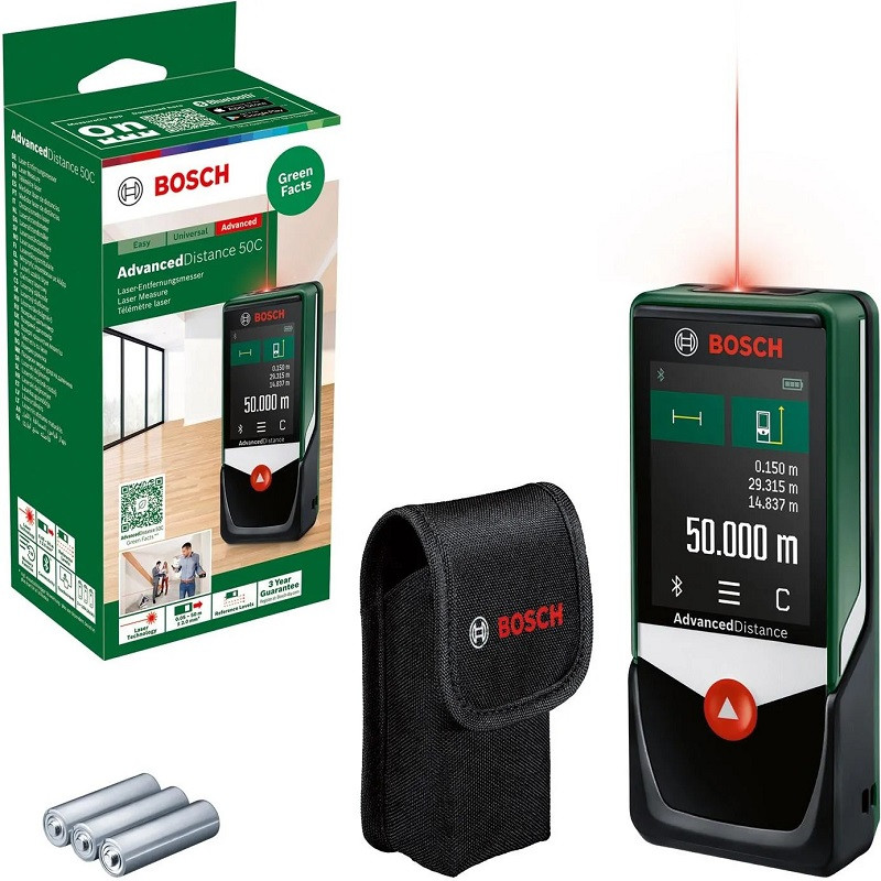 متر لیزری بوش مدل AdvancedDistance 50C