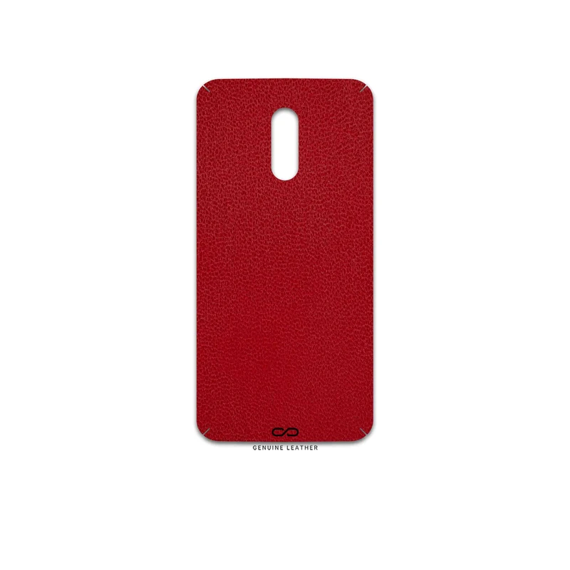 برچسب پوششی ماهوت مدل Red-Leather مناسب برای گوشی موبایل وان پلاس 7