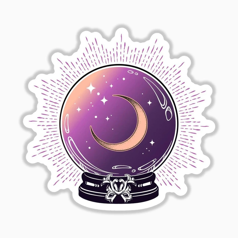 استیکر لپ تاپ و موبایل بووم طرح گوی سحرآمیز کد 015