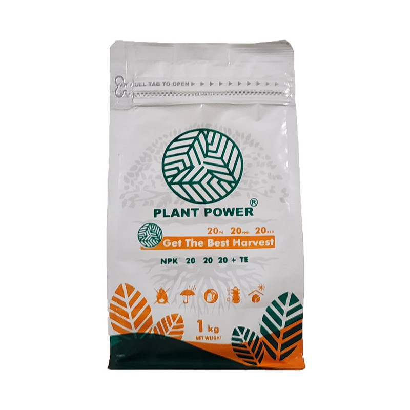 کود کامل NPK سه بیست پلنت پاور کد 20-20-20 وزن 1 کیلوگرم