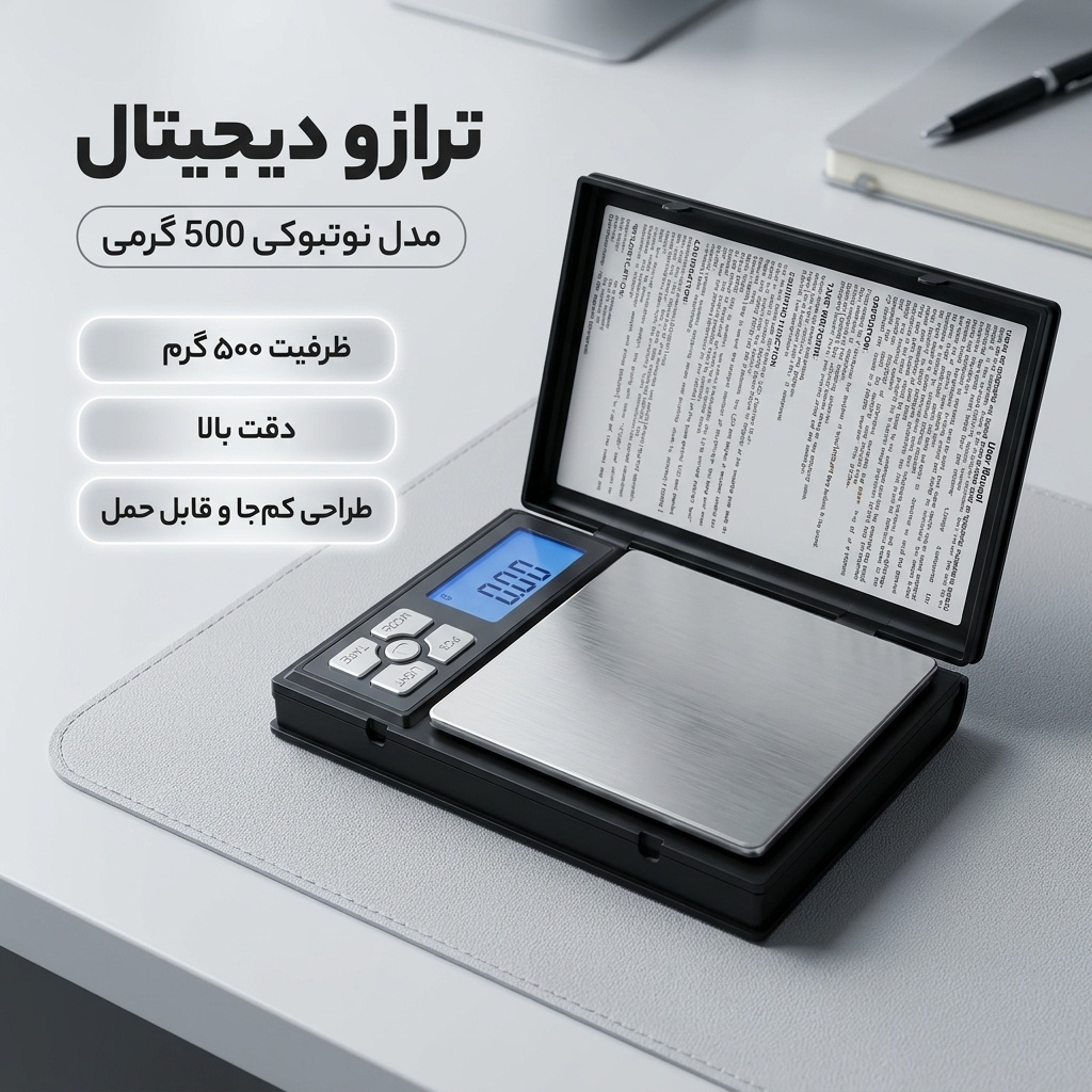 ترازو دیجیتال مدل نوتبوکی 500 گرمی