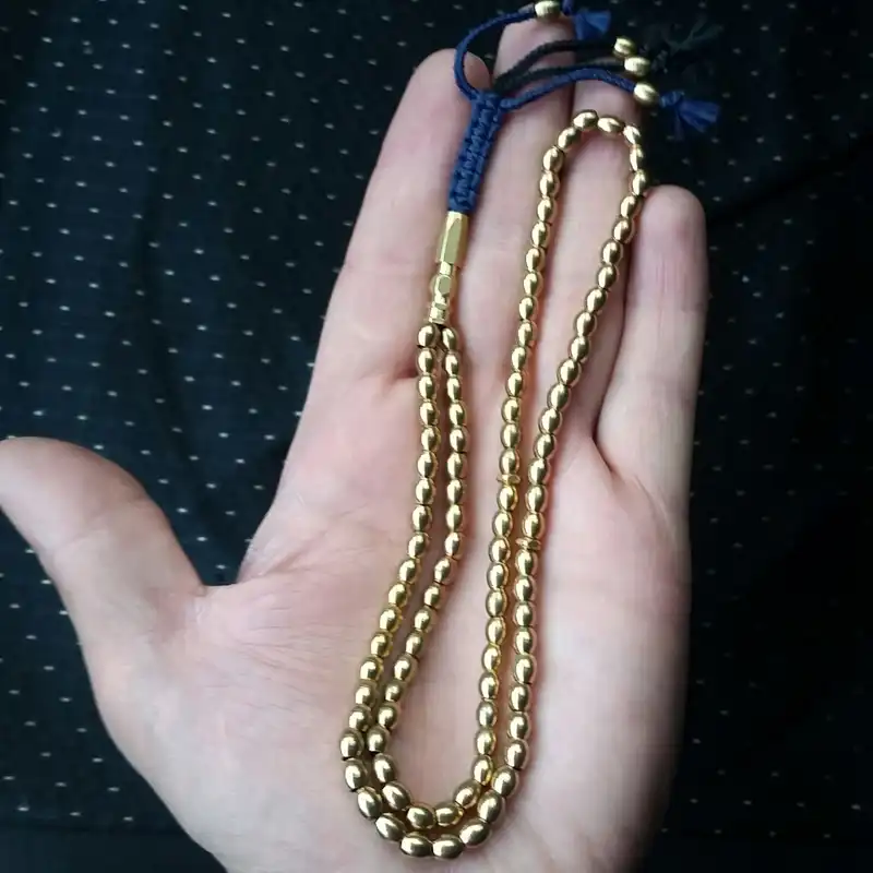 تسبیح مدل برنجی گندمی