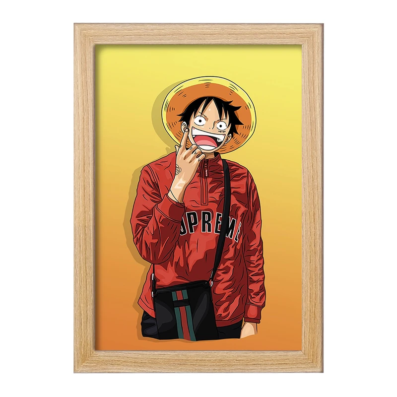 تابلو خندالو مدل لوفی انیمه وان پیس کد F1954