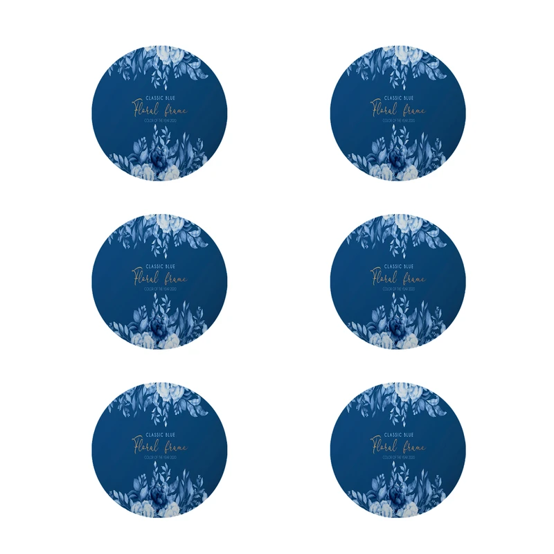 زیر لیوانی طرح گل کد 8097 بسته 6 عددی