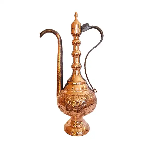 ست آفتابه و لگن مسی مدل توپی کد 3-ZH44